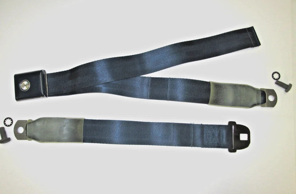 NOS 66 Mustang Fairlane Ford Falcon Dark Blue Rear Seat Belt C6AZ-63613B84-EAD Foto 2 de 4