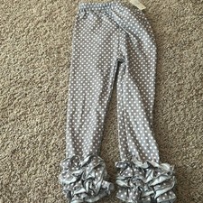 Ruffle grey dot pants