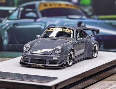 PGM 1:64 Gray 911 RWB 930 Standard Classic Sports Car Model Diecast Display
