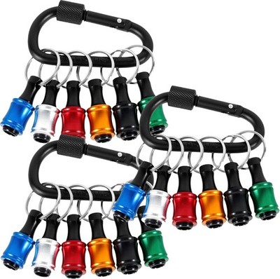 18Pcs 1/4'' Hex Shank Screwdriver Bit Holder, Extension Bar Keychain Drill Scr...