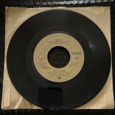 Warner Bros. Devo 7'' Vinyl Single Girl U Want / Whip It 1980 GWB 0400