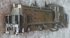 Vintage 1980 Train Metal Brass Belt Buckle SN J273 Made in USA