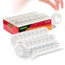 Clear Tape, Transparent, Gift Wrapping Tape for Home Store School Office Supp...