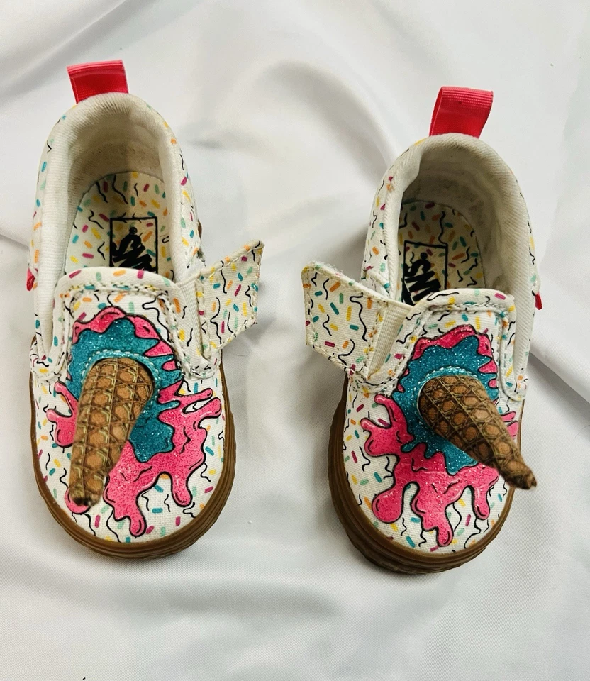 Zapatillas sin cordones Vans para niños pequeños Ice Cream Cone Foto 3 de 4