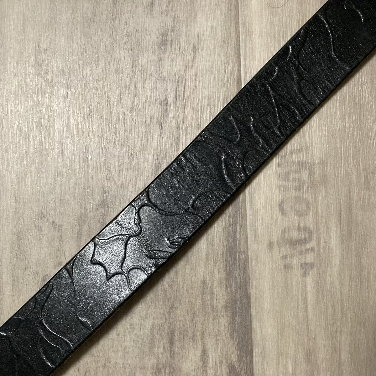 Swarovski × BAPE CAMO Embossed Leather Belt A Bathing Ape Size L