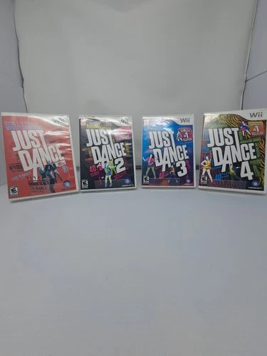 Nintendo Wii Just Dance Bundle Games 1 2 3 4. Tested Working