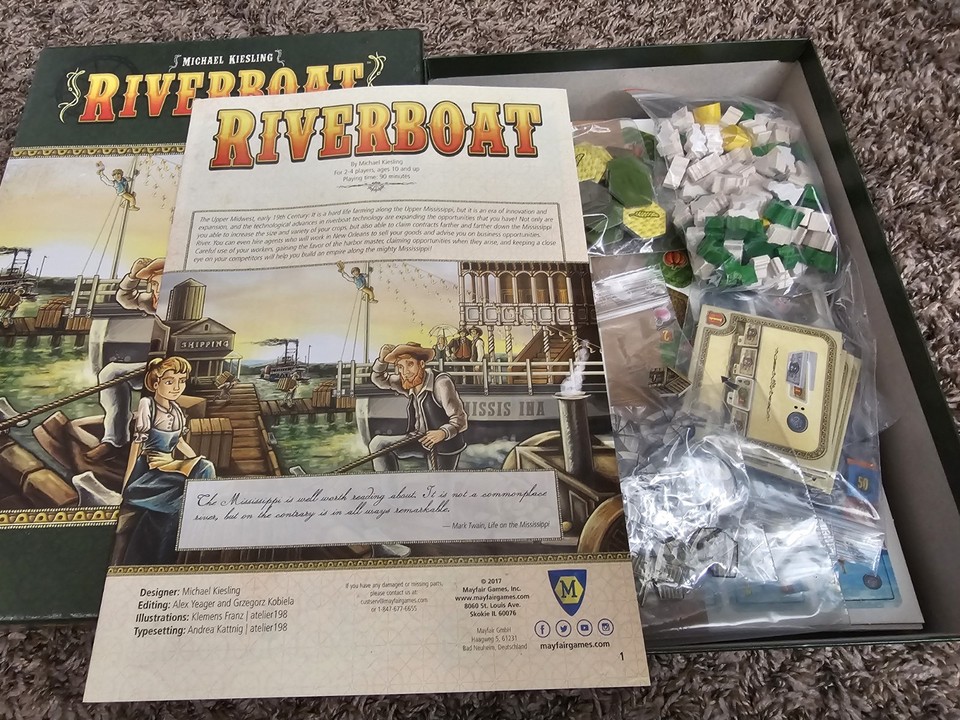 Riverboat Board Game Mayfair Games Michael Kiesling *USED* eBay