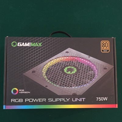Game Max RGB-750 ATX 750W 80 Plus Gold RGB Lighting Power Supply Unit