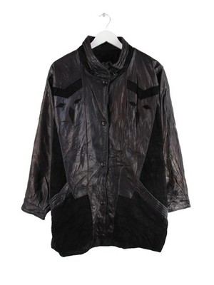 Vintage 90s Leather Jacket Black M Mens