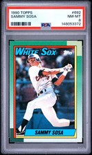 1990 TOPPS #692 SAMMY SOSA ROOKIE RC PSA 8