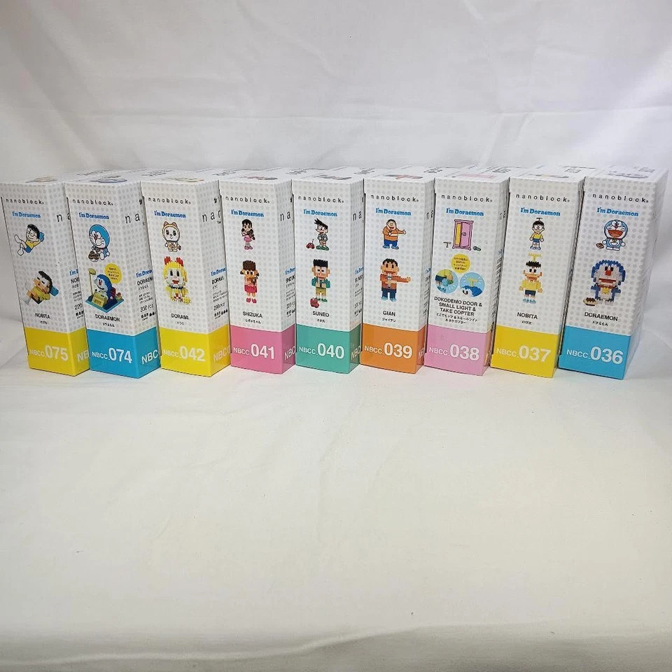 Nanoblock Doraemon Nobita Shizuka Gian Suneo Dorami 9 Figure Block Set NBCC - Image 2 of 4