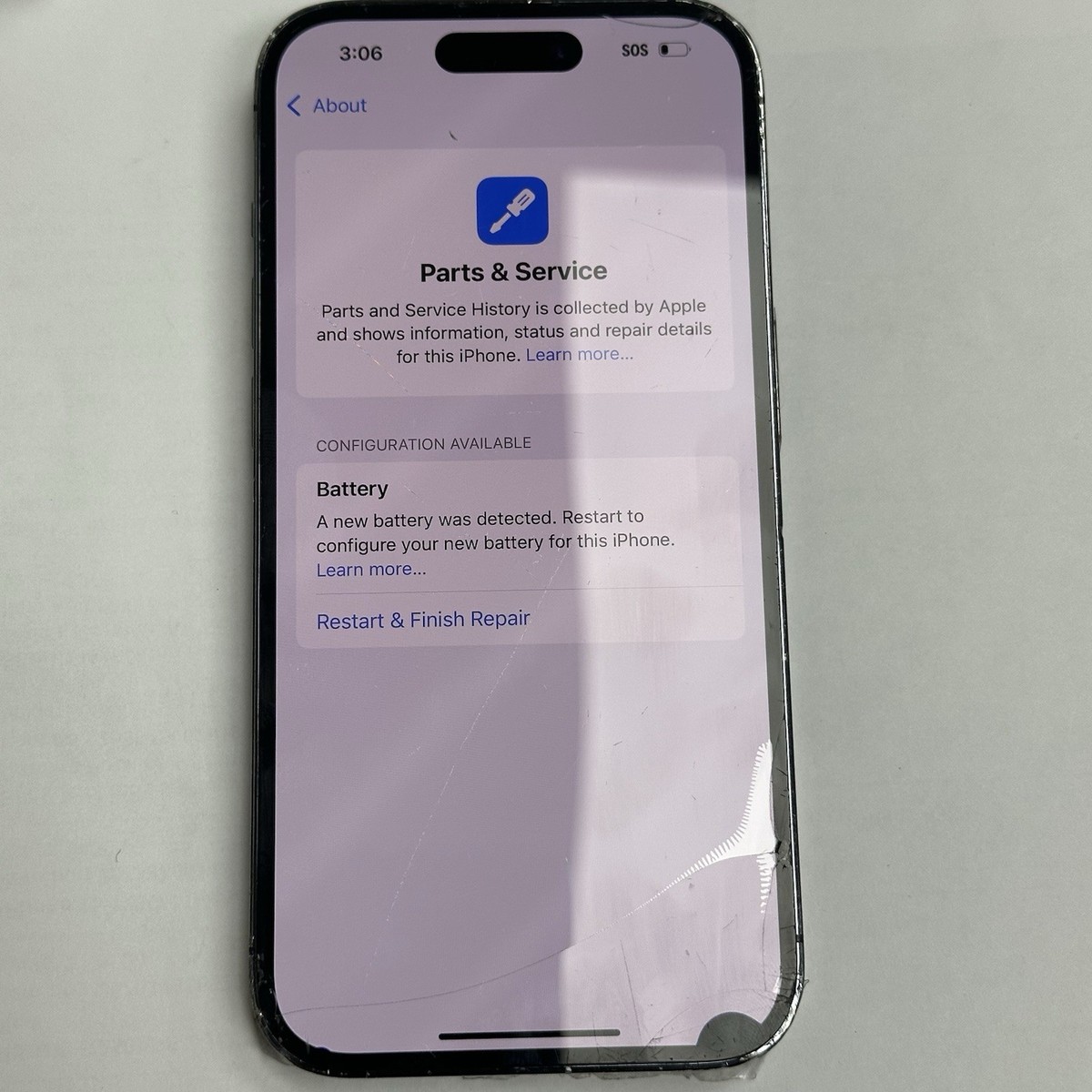 iPhone 14 Pro 128GB Unlocked - Cracked Back & Front + Camera Issue