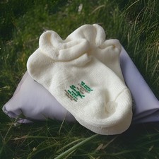 VTG Socks Women s Acrylic Low Cut Booties USA Sanitized Edwards 70's 80s 9-11