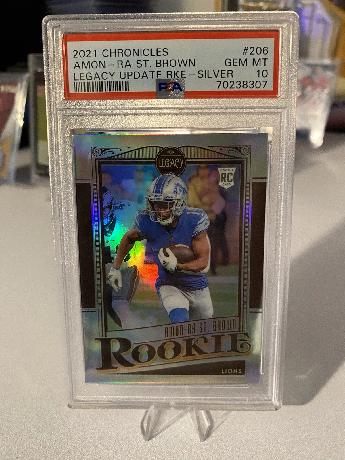 Amon-Ra St. Brown Panini Chronicles Legacy Update Rookies #206 Silver