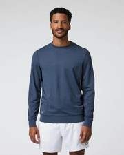 Vuori Size XL Ponto Performance Crew, Azure Heather, NWT, 110
