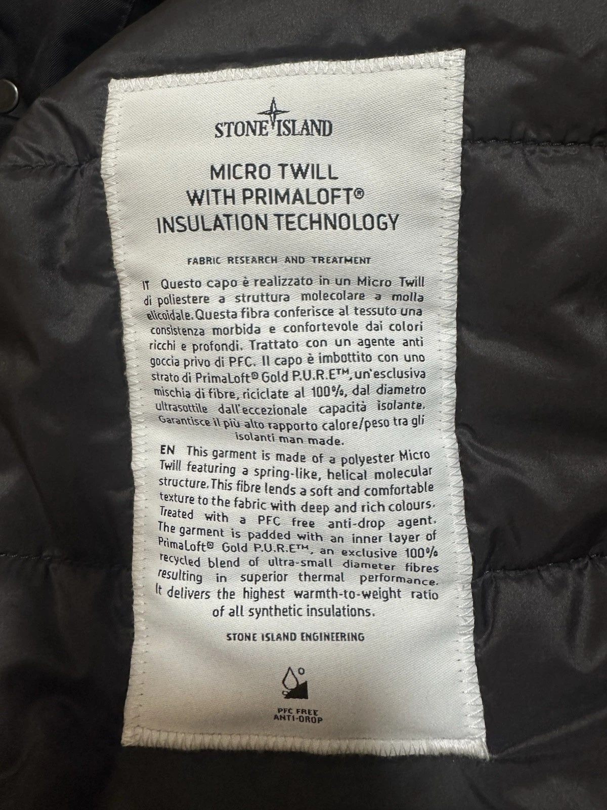 Stone Island Black 43426 Micro Twill Jacket Black Size XL Authentic LN $1065 - product detail image 16