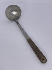 Vtg Robinson Knife Co. Soup Ladle Stainless Steel Wood Handle Made in USA 11.5"