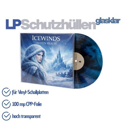 LP glasklare Cover Außenhüllen 325x325 mm 100 mµ für Vinyl Schallplatten (100 St