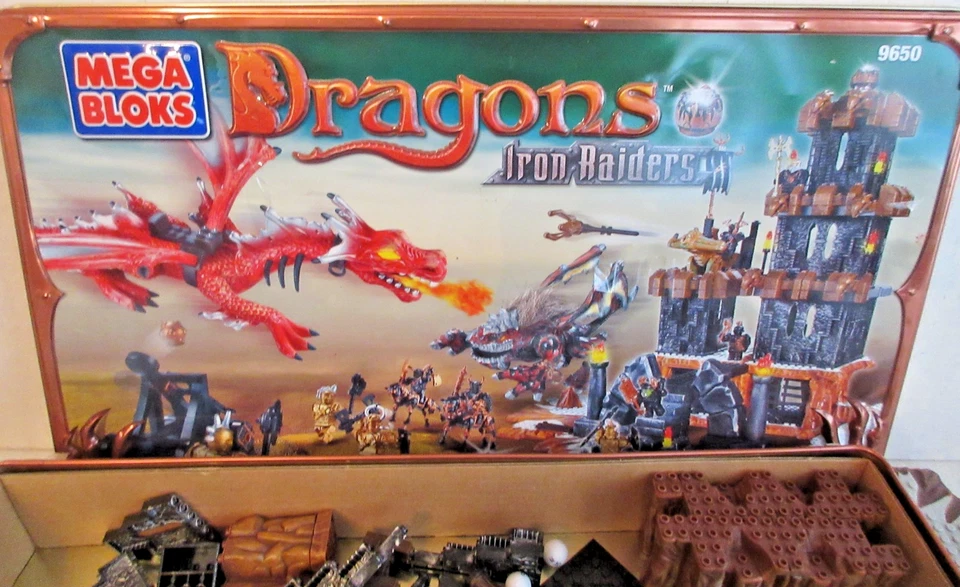 Mega Bloks Dragons Iron Raiders # 9650 In Tin Toy Lot Toy Bundle Incomplete - Image 2 of 4