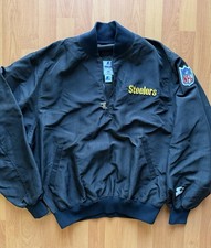 Vintage 90s Starter Pittsburgh Steelers NFL Pro Line Pullover Windbreaker Jacket