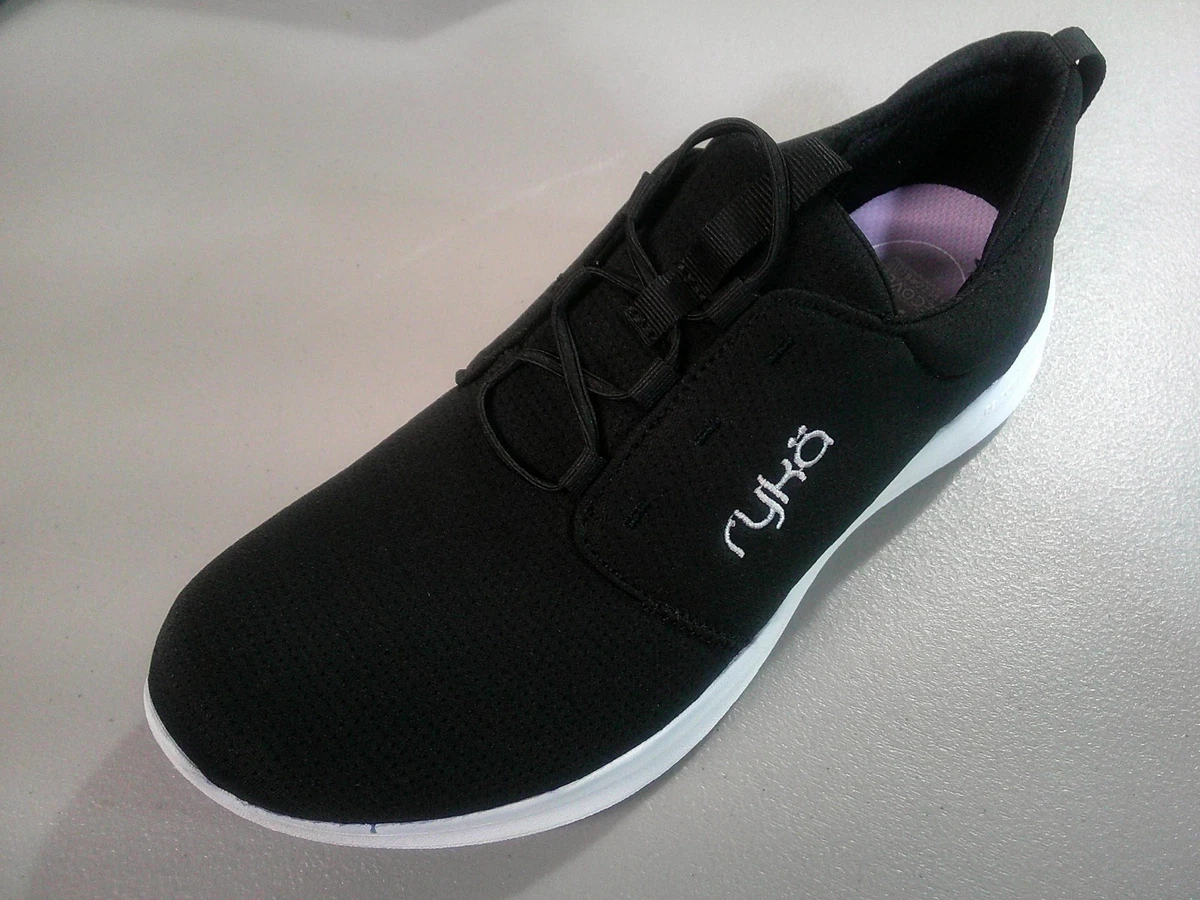 Ryka Classic Sneaker Donna In Tessuto Nero - Tacco 38.5 EU - Progettate Per Il Piede Femminile