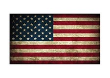 USA Flag Sticker Rustic Bumper Car Decal Gift Patriotic American Worn United