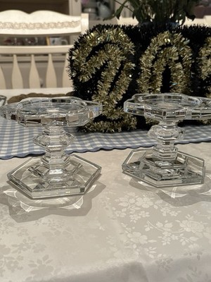 Pair of Waterford Crystal Paradisio Pillar Candle Holders