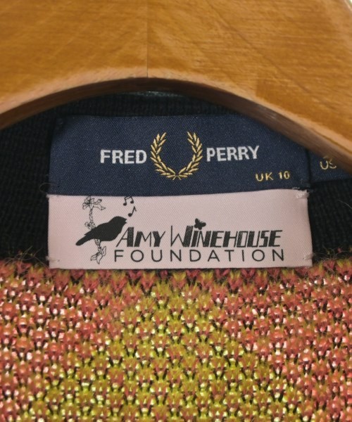 FRED PERRY Fred Perry Knit Sweater Wo's 10 M Pink x Yellow Green x Black image 3