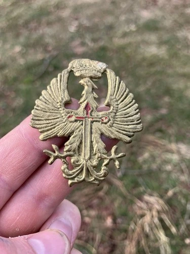 Antique Spanish Franco Cap Helmet Insignia Civil War Military Tanker Post WW2