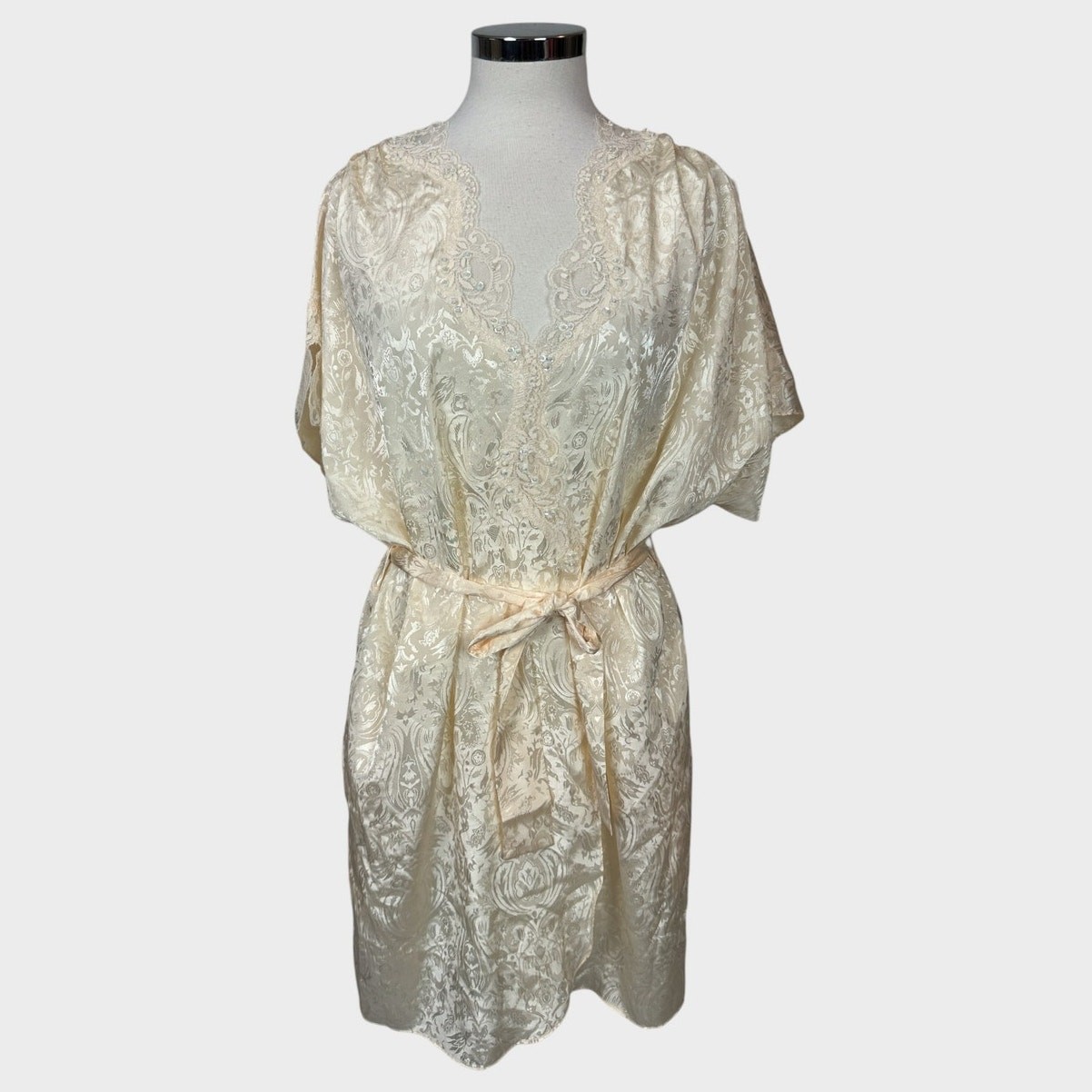 Delicates Medium Polyester Cream Beaded Lace Trim… - image 3