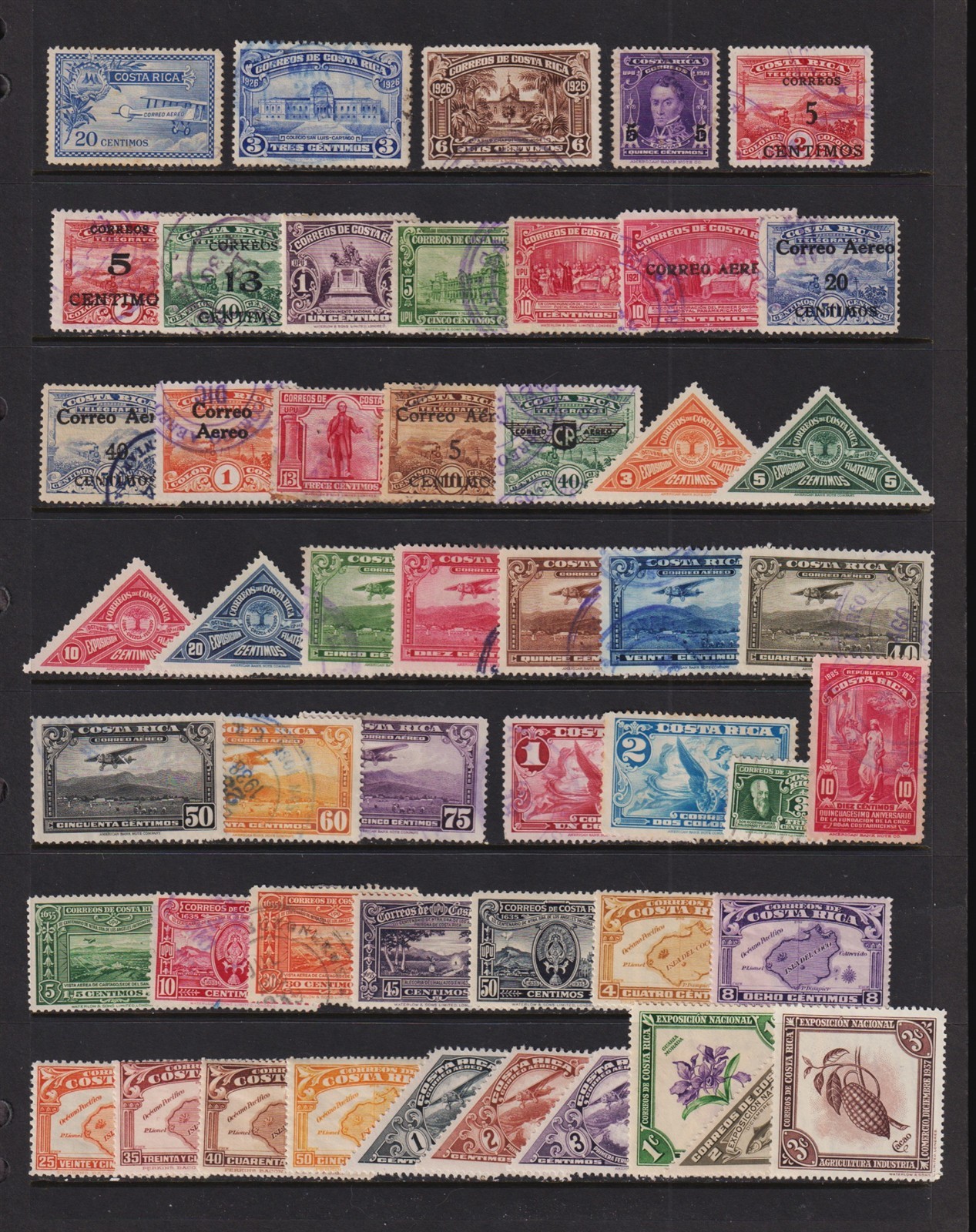 Costa Rica - 50 Older stamps - see scan