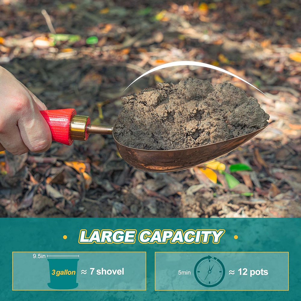 Berry&Bird Garden Oversized Soil Scoop Multi Function Hand Shovel Spade Spoons