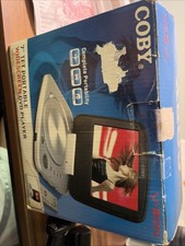 Coby 7" Portable DVD Player - Untested Case, Remote, Manuals, Ex. Cord