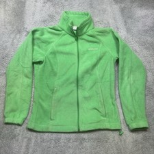 Columbia Benton Springs Fleece Jacket Womens M Grenn Full Zip Outdoor Hiking