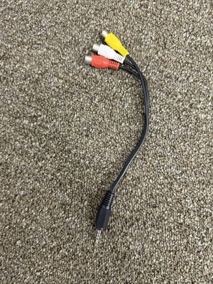Jack Adapter : AV Male to 3 RCA Female M/F Audio Video Stereo SKU:P