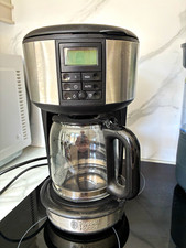 Russell Hobbs Digital Filter Coffee Maker Timer 15 Cup Glass Carafe Black/Silver