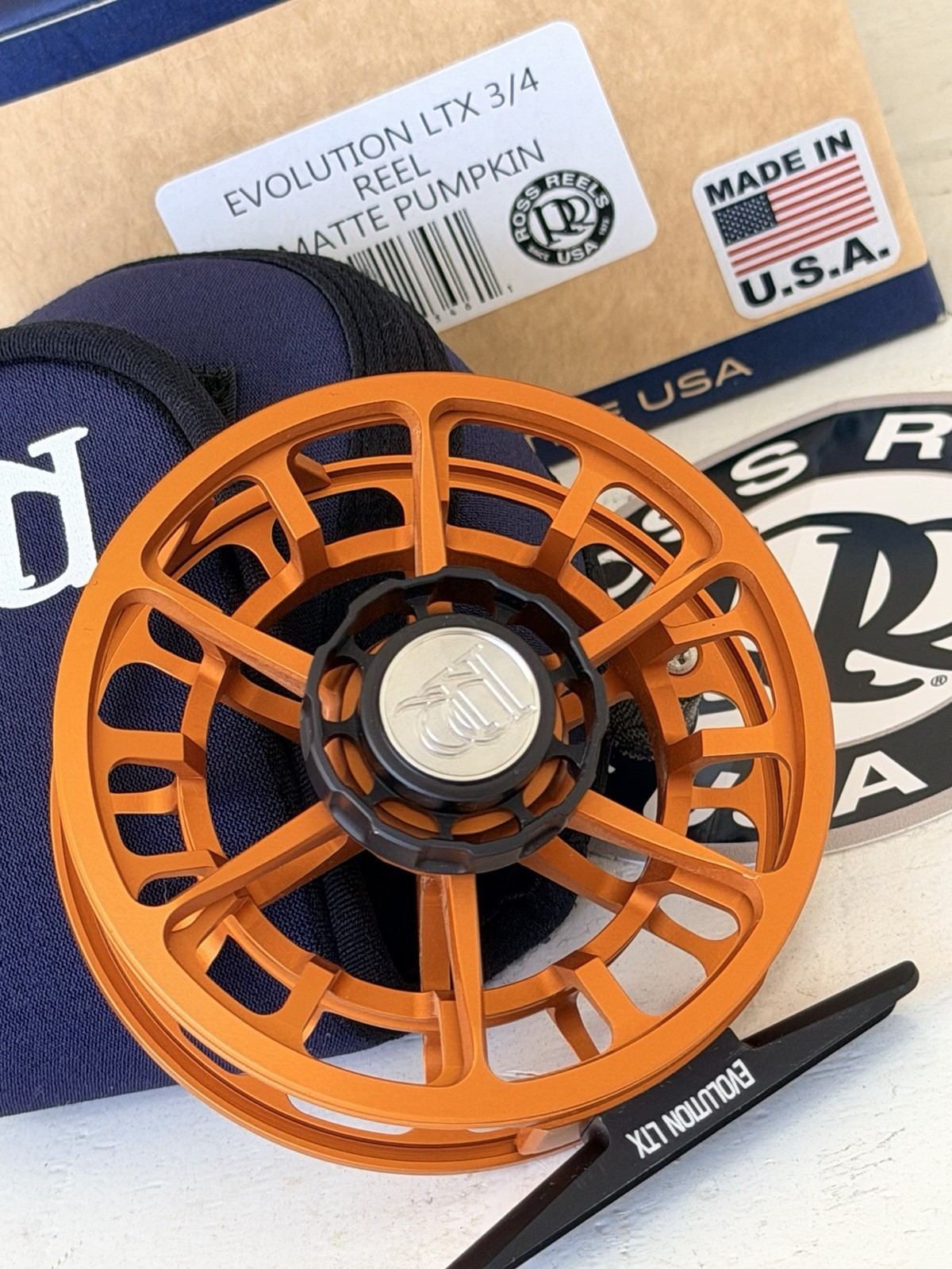 **BEAUTIFUL** 🔥 ROSS EVOLUTION LTX PUMKIN 3/4wt Fly Reel!