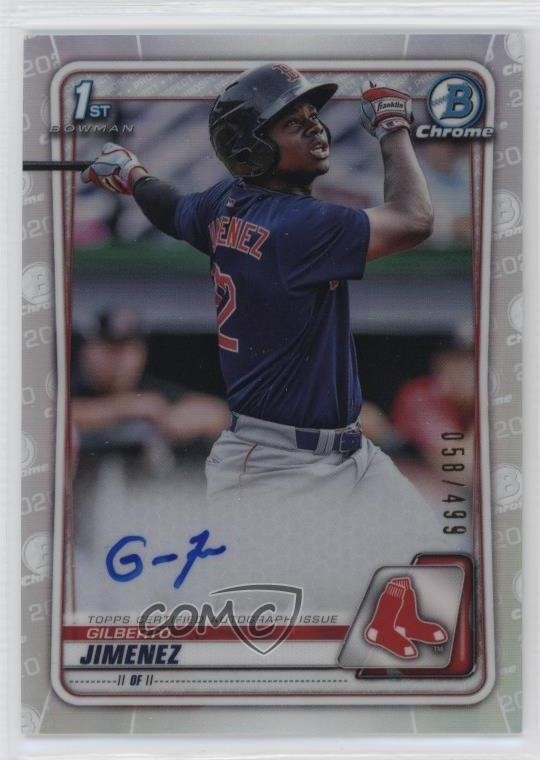 2020 Bowman Chrome Prospect Refractor 58/499 Gilberto Jimenez #CPA-GJ Auto 8az
