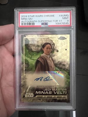 2024 Topps Chrome Star Wars  Superfractor 1/1 Ming Qiu Auto Jedi Master PSA