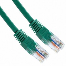 3ft CAT5e Molded  Snagless Green Lot of 5