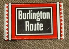 Vintage 1950’s Post Cereal Premium “Burlington Route” Railroad Tin Sign