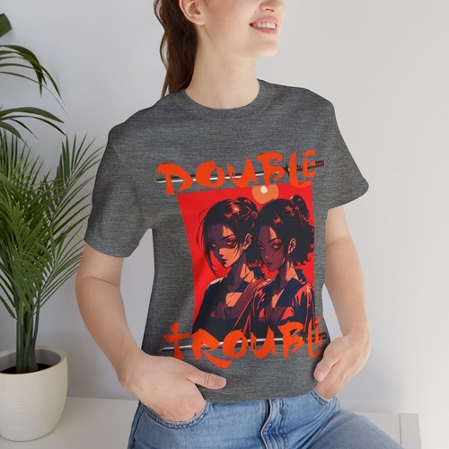 Asian Manga Samurai Girls Portrait T-shirt, Onna-musha Illustration Tee, Unisex - Picture 40 of 168