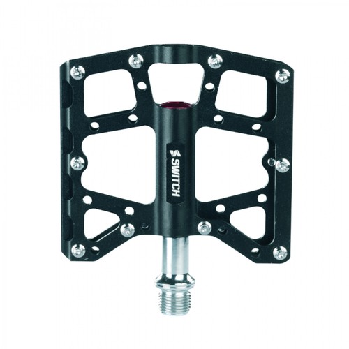 Pédales VTT descente - SWITCH - BMX gap filetage 9-16 - picots alu - noir/argent - 110x103 mm - Sport