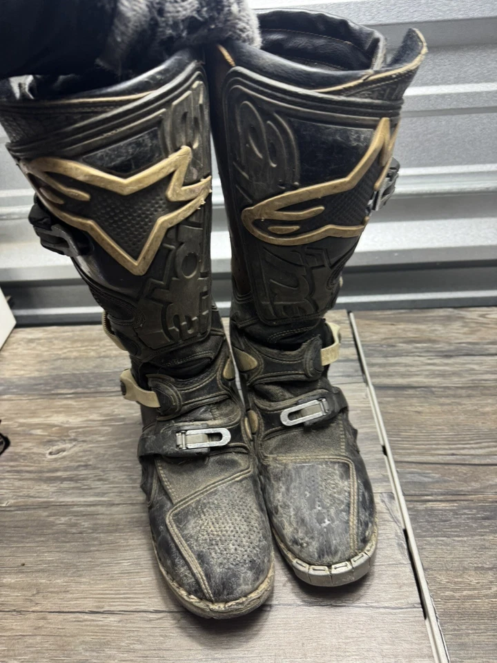 Botas de Motocross Alpinestar Tech Serie 8 Blanco/Negro Hombre US 8 EU 42 Foto 2 de 4