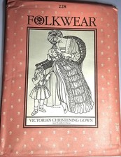 Folkwear Victorian Christen Gown Sewing Pattern 228 Infant/toddler Unused-F2