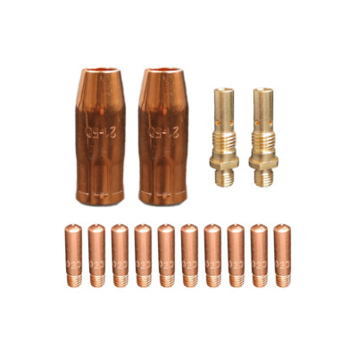 14 pcs .023'' kit MIG Welding Contact Tips Diffuser Nozzle for 100L Tweco mini/#1
