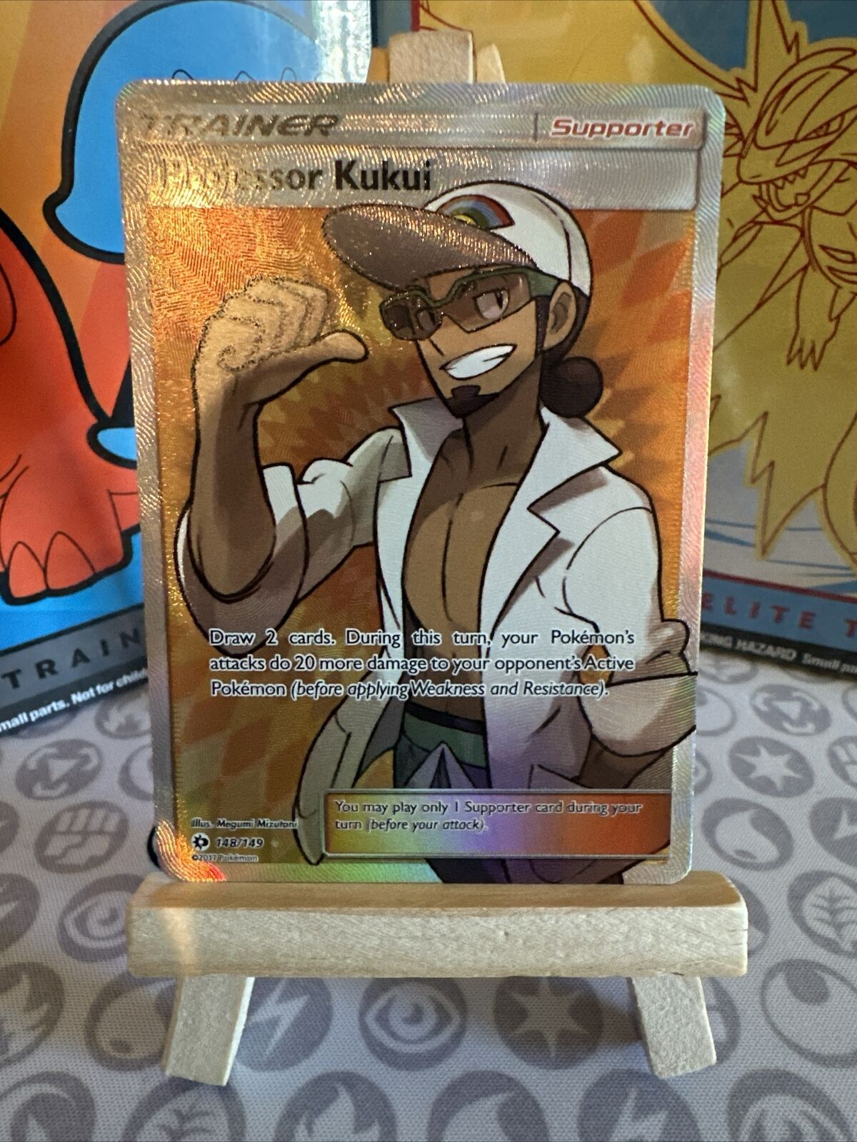 Pokémon TCG Professor Kukui Sun & Moon 148/149 Holo Full Art Ultra Rare
