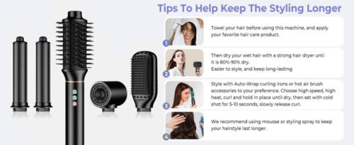 Haarbürste Haarstyler 5-in-1 , Airstyler, Lockenstab, Haarstyler, Hair dryer - Bild 19 von 23
