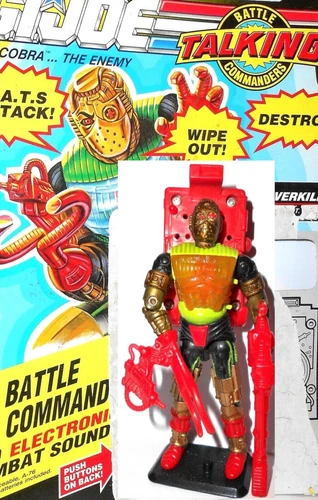 GI joe OVERKILL 1992 cobra bat leader vintage over kill complete card talking