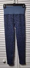 Anybody Women's Leggings Sz M Jacquard Smoothing Legging Blue NWOT 24" W 26"IS